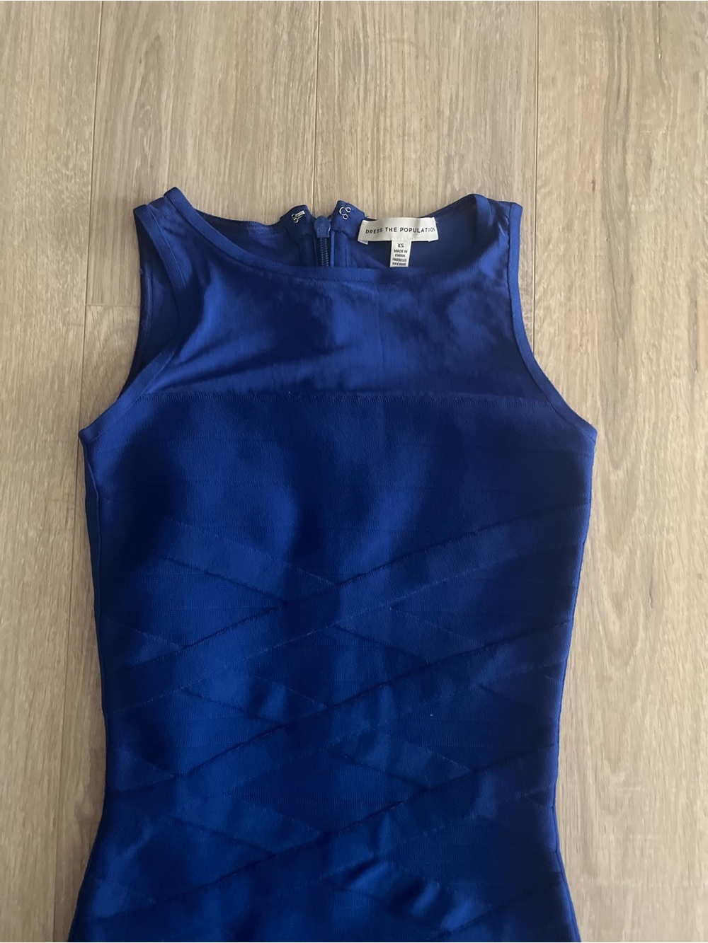 NWOT Dress the Population Women’s Ximena Dress Electric Blue - Size XS - Picture 4 of 9